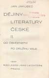 DĚJINY LITERATURY ČESKÉ II.