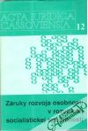 Zruky rozvoja osobnosti v rozvinutej socialistickej spolonosti