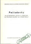 Poiadavky zo slovenskho jazyka a literatry na prijmacie skky na vysok koly