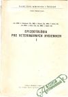 Epizootológia pre veterinárnych hygienikov I.