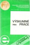 Výskumné práce 1984