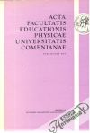 Acta facultatis educationis physicae UC - Publicatio XIV.